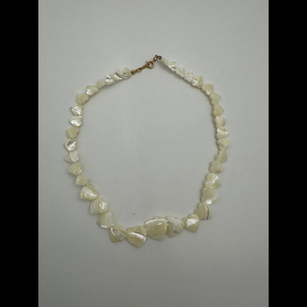 Vintage Avon Mother Of Pearl Heart Necklace-1960’s